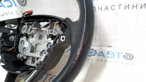 Steering wheel bare Lincoln MKX 16- leather black, without heating, overlay, scratches, dents, bumps, scuffs