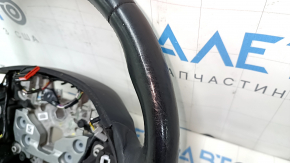Steering wheel bare Lincoln MKX 16- leather black, without heating, overlay, scratches, dents, bumps, scuffs