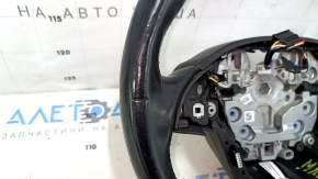 Steering wheel bare Lincoln MKX 16- leather black, without heating, overlay, scratches, dents, bumps, scuffs