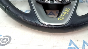 Steering wheel bare Lincoln MKX 16- leather black, without heating, overlay, scratches, dents, bumps, scuffs