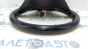 Steering wheel bare Lincoln MKX 16- leather black, without heating, overlay, scratches, dents, bumps, scuffs