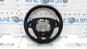 Steering wheel bare Lincoln MKX 16- leather black, without heating, overlay, scratches, dents, bumps, scuffs