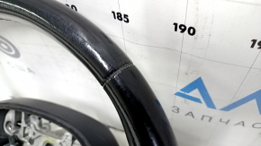 Steering wheel bare Lincoln MKX 16 - leather black, without heating, under the tree, rubbed, scratches, dents