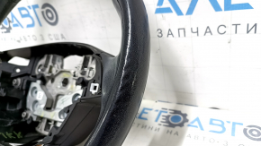Steering wheel bare Lincoln MKX 16 - leather black, without heating, under the tree, rubbed, scratches, dents