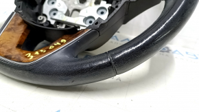 Steering wheel bare Lincoln MKX 16 - leather black, without heating, under the tree, rubbed, scratches, dents