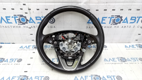 Steering wheel bare Lincoln MKC 15- leather dark brown, without lower buttons, with overlay, scratches, dents