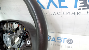Steering wheel bare Lincoln MKC 15- leather dark brown, without lower buttons, with overlay, scratches, dents