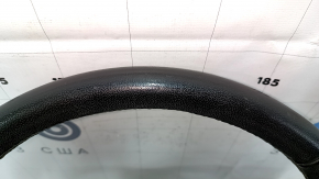 Steering wheel bare Lincoln MKC 15-19 leather black, without lower buttons, with overlay, scratches, for cleaning, abrasions