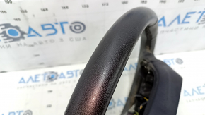 Steering wheel bare Lincoln MKC 15-19 leather black, without lower buttons, with overlay, scratches, for cleaning, abrasions