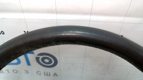 Steering wheel bare Lincoln MKX 16 - brown leather, without heating, with wood trim, scratches, bumps