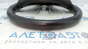 Steering wheel bare Lincoln MKX 16 - brown leather, without heating, with wood trim, scratches, bumps