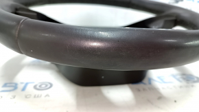 Steering wheel bare Lincoln MKX 16 - brown leather, without heating, with wood trim, scratches, bumps