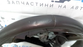 Steering wheel bare Lincoln MKX 16 - brown leather, without heating, with wood trim, scratches, bumps