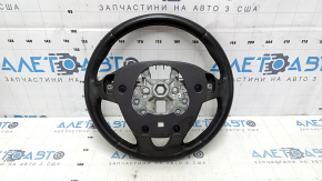 Steering wheel bare Lincoln MKX 16 - brown leather, without heating, with wood trim, scratches, bumps