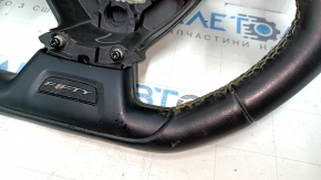 Chevrolet Camaro 16-24 steering wheel leather, black, FIFTY, no buttons, scratches, worn