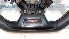 Chevrolet Camaro 16-24 steering wheel leather, black, SS, no buttons, scratches