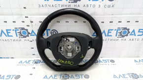Chevrolet Camaro 16-24 steering wheel leather, black, SS, no buttons, scratches
