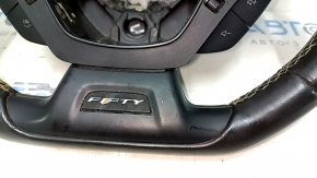 Chevrolet Camaro 16-24 steering wheel leather, black, FIFTY, scratches, abrasions, bumps