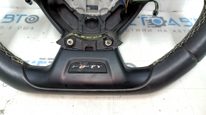 Chevrolet Camaro 16-24 steering wheel leather, black, FIFTY, without buttons and overlay, scratches, abrasions