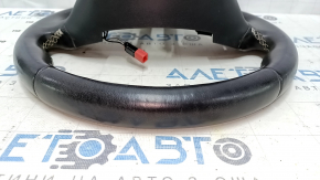 Chevrolet Camaro 16-24 steering wheel leather, black, FIFTY, without buttons and overlay, scratches, abrasions