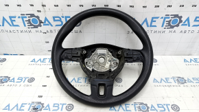 Naked steering wheel VW Passat b7 12-15 USA black rubber, no button, scratches