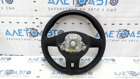 Naked steering wheel VW Passat b7 12-15 USA black rubber, no button, scratches