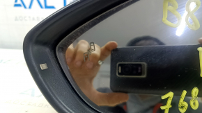Side mirror left VW Passat b8 16-19 USA BSM, black, turn signal, 10+2 pins, scratches