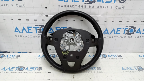 Steering wheel bare Lincoln MKC 15 - leather dark brown, without lower buttons, with overlay, scratches, dents, bumps