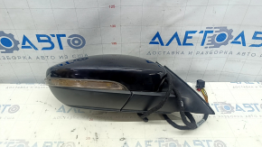 Side mirror right VW Passat b8 16-19 USA BSM, black, turn signal, 10+2 pins, scratches