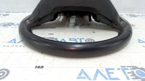 Naked steering wheel Chevrolet Volt 11-15 leather, black, with graphite overlay, without buttons, worn, scratches, bumps