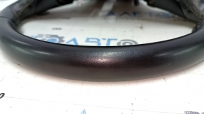 Naked steering wheel Chevrolet Volt 11-15 leather, black, with graphite overlay, without buttons, worn, scratches, bumps