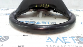 Naked steering wheel Chevrolet Volt 11-15 leather black, with graphite overlay, without buttons, cracks on leather, scratches