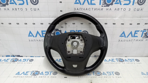 Naked steering wheel Chevrolet Volt 11-15 leather black, with graphite overlay, without buttons, cracks on leather, scratches