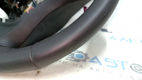 Naked steering wheel Chevrolet Volt 16 - black leather, no buttons or paddles, small bumps, cracks