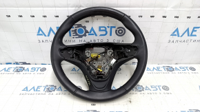 Naked steering wheel Chevrolet Volt 16 - black leather, without buttons and paddles, without overlay, cracks, scratches