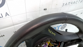 Naked steering wheel Chevrolet Volt 16 - black leather, without buttons and paddles, without overlay, cracks, scratches