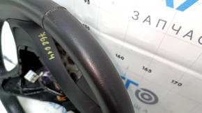Naked steering wheel Chevrolet Volt 16 - black leather, without buttons and paddles, without overlay, cracks, scratches