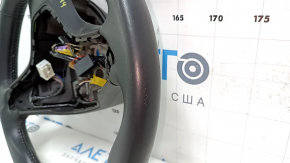 Naked steering wheel Chevrolet Volt 16 - black leather, without buttons and paddles, without overlay, cracks, scratches