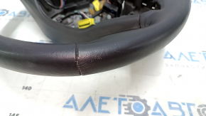 Naked steering wheel Chevrolet Volt 16 - black leather, without buttons and paddles, without overlay, cracks, scratches