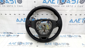 Naked steering wheel Chevrolet Volt 16 - black leather, without buttons and paddles, without overlay, cracks, scratches