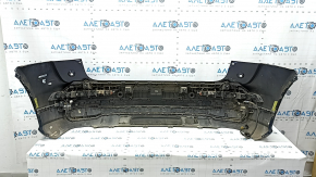 Rear bumper assembly Audi Q5 80A 18-20 for parking sensors without Park Assist, S-Line, blue, with parking sensors, BSM, lights, foot opening sensor, wiring, for towbar, scratches, crack in mount