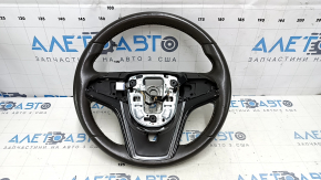 Naked steering wheel Chevrolet Volt 11-15 leather dark gray, with graphite overlay, without buttons, scratches, bumps, abrasions