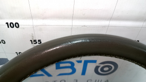 Naked steering wheel Chevrolet Volt 11-15 leather dark gray, with graphite overlay, without buttons, scratches, bumps, abrasions