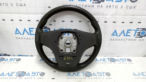 Naked steering wheel Chevrolet Volt 11-15 leather dark gray, with graphite overlay, without buttons, scratches, bumps, abrasions