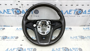 Naked steering wheel Chevrolet Volt 11-15 leather, dark gray with graphite overlay, no buttons, scratches, bumps