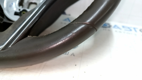 Naked steering wheel Chevrolet Volt 11-15 leather, dark gray with graphite overlay, no buttons, scratches, bumps