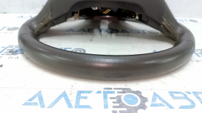 Naked steering wheel Chevrolet Volt 11-15 leather, dark gray with graphite overlay, no buttons, scratches, bumps