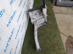 Front left quarter Tesla Model S 12-15 pre-rest RWD aluminum panel, gray, on the body, without a glass, dented side member