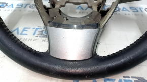 Naked steering wheel Mazda 6 13-16 leather black, gray insert, worn, scratches, bumps