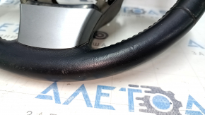 Naked steering wheel Mazda 6 13-16 leather black, gray insert, worn, scratches, bumps